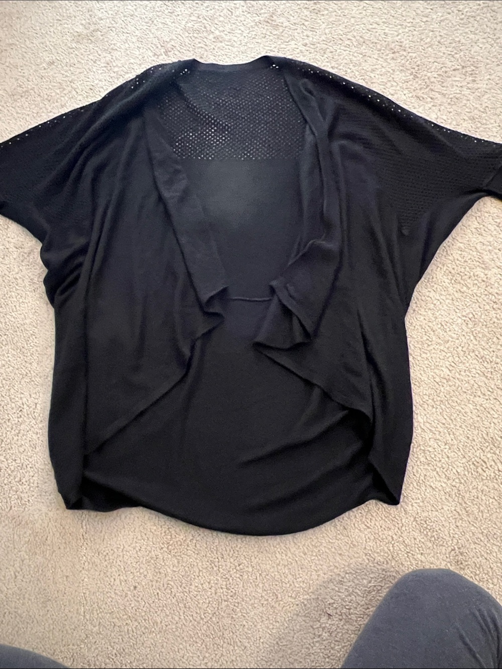 Black Open-Front Women’s Sweater Cardigan